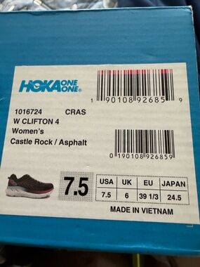 Hoka One One Women's Clifton 4 Castle Rock / Asphalt Sneakers